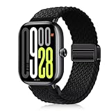 YealRed Nylon Armband für Xiaomi Redmi Watch 5 / Redmi Watch 4 / Xiaomi Mi Band 9 Pro/Mi Band 8 Pro, Ersatzbänder Uhrenarmband Kompatibel mit Xiaomi Redmi Watch 5 / Redmi Watch 4 (Schwarz)