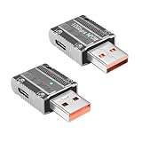 GELRHONR 120W USB C auf Adapter 2 Stück, Rechtwinklige USB A Stecker auf USB C Buchse Konverter 10 Gbit/s Datenübertragung, für OTG,Mac/Book Pro, PC Laptop Tablet,i/Phone 15 (Style 3)