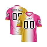 WSYZXXN Personalisiert American Football Trikot Custom Football Jersey Men Women Youth Herren Sporthemden Personalized Stitched/Printed Team Name & Number Sports Uniform American Football Trik
