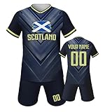 Kinder Fußball Triko Set 2025/26 Nationalmannschaft Trikot Jungen Mädchen Personalisiertes Namen Nummer Fan Outfit Fußball T Shirt Shorts Set Trainingstrikots Geschenk