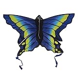 Butterfly-Drachen, Einleiner-Drachen, hochelastischer Fiberglasstab, 133 x 70 cm, schön, lebendig für den Außenb