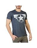 MARVEL Herren Captain America Schild Logo T-Shirt, Heather Navy, L