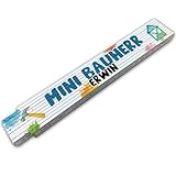 Kinder Zollstock Mini Bauherrmit Name personalisiert Bedruckt, Männertag, Geschenk für Handwerker Männer Frauen, Geburtstag, Vatertag, Opa, Papa, Kleinigkeit zum Einzug (Mini Bauherr)