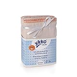 XKKO Prefolds - 100% Bio-Baumwolle - (6 Stück) - Small (orangener Saum) - 32x34 cm (3-7 kg) - Bio-Baumwolle Mullwindeln Musselin Stoffwindeln Windeln Muslin Faltwindeln V