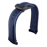 HASGTFM 22mm Gebogenes Ende Silikonkautschuk Uhrenband Passform For Huawei GT2 Fit für Huawey Fit für Samsung Uhr 3 Fit für Galaxy S3 S4 Passform für Ehre Magic Watch 2 Fit für Amazfita, 22