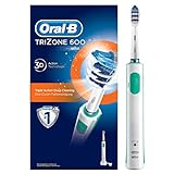 Oral-B TriZone 600 Elektrische Zahnbürste, mit Timer und TriZone Aufsteckbürste, weiß