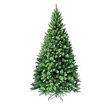 RS Trade 1101 180 cm Weihnachtsbaum PVC künstlich (Ø ca. 106 cm) mit 824 Spitzen - PREIS-LEISTUNGSSIEGER - Schnellaufbau Klappsystem, schwer entflammbar, unechter Tannenbaum inkl. Metall Christbaum S