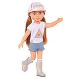 Glitter Girls Puppe Astrid – Bewegliche 36 cm Puppe mit Puppenkleidung, Zubehör und roten Langen Haaren zum Frisieren – Spielzeug ab 3 Jahren (6 Teile)