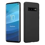 HSP Schwarze Hülle kompatibel mit Samsung Galaxy S10 | Premium TPU Silikon Case | Geeignet für Induktives Laden | Kratzfest Stoßfest | Matte Oberfläche | Passgenaue, weiche, dünne Schutzhü