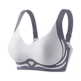 Bandeau Top Bügelloser BH für Damen mit nahtlosem, glattem, bequemem T-Shirt-BH T Shirt Spitze (Blue, M)