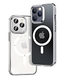Ones iPhone 11ProMax Harte Hybrid-Hülle, Militärischer Schutz, Stoßfest Airbag Kratzfest, Qi Kabelloses Laden, Anti-Gelb Silikon Magnetabdeckung, M
