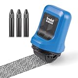 Trodat ID Protector Tintenroller (blau) – Datenschutz Rollstempel um Namen, Adressen uvm unkenntlich zu machen – inkl. 3 Nachfü