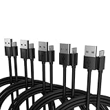 BRENDAZ Micro-USB-Kabel für 3 m lange Lade- und Datenübertragung, Smartphones, Kameras, Gaming-Controller usw. 3 m, 5 Stück
