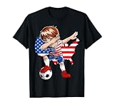 Dabbing Soccer USA Trikot Junge United States Jungen Fußball T-S
