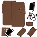 K-S-Trade Qualitativ & Innovativ Schutzhülle Klapphülle Kunstleder Für Asus ROG Phone II Braun Handy Hülle Wallet C