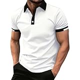 Poloshirts für Herren Kurzarm T-Shirt Polo-Hemd Knit Oberteil mit Zipper-Kragen Maglietta Con colletto Mode EinfachModern Einfarbig Poloshirt Freizeit Sportshirt per il Tempo Lib