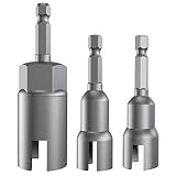 3 Stück 6,35 mm Sechskantschaft, Power Flügelmutter-Schraubendreher-Set, Schlitz-Flügelmuttern, Bohrer-Steckschlüssel, Werkzeug-Set, Bohrer für Plattenmuttern, Schrauben, Auge C-Hakenb