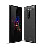 Cruzerlite für Sony Xperia 1 hülle, Kohlefaser Textur Design Abdeckung Anti-Scratch Stoßdämpfung Schutzhülle für Sony Xperia 1 Case (Black)