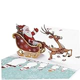 Sanfly Popup-grußkarten Für Weihnachten, Handgefertigte Weihnachtsmann-weihnachtsmann Und Rentierkarken, Geschenke Für Freunde, Kinder, Und Liebhab
