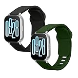 kwmobile 2X Sportarmband kompatibel mit Xiaomi Redmi Watch 5 Active/Watch 5 Lite Armband - Fitnesstracker Band Set aus TPU Silik