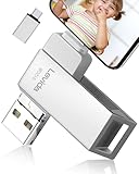 USB Stick 512GB,Levida Speicherstick USB 3.0 Photostick fotostick (Mobiler Speicher,Drehbares Design, Automatisches Backup) für IOS,Phone,Android Handy,Pad, Laptop UND Computer,PC,Silb