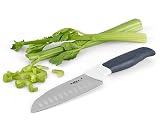 Zyliss E920214 Comfort Mini Santoku messer, Japanischer Edelstahl, Dunkelgrauer/weißer Griff, Küchenmesser, Spülmaschinenfest, 5 Jahre G
