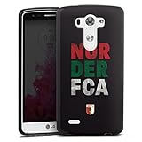 DeinDesign Silikon Hülle kompatibel mit LG G3 Case schwarz Handyhülle FC Augsburg Offizielles Lizenzprodukt Log