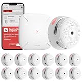 X-Sense XS01-M ProConnected Rauchmelder mit SBS50 Basisstation, TÜV-Zertifiziert, Funkrauchmelder-Heimsicherheitssystem, vernetzbarer Feuermelder, kompatibel mit X-Sense Home Security, 12 Stück