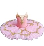GZKDKZB Mädchen Ballett Tutu Kleid Wettbewerb Party Tutu Kleid Professionelle Ballett Kostüm Tüll Trikots Rock
