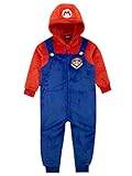 Super Mario Onesie | Schlafoverall Kinder | Fleece Jumpsuit | Schlafanzug Einteiler für Jungen Mehrfarbig 122