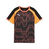 Puma Jungen Individualliga Graphic Jersey Jr Trikots, Puma Black-Glowing Red, 164 EU