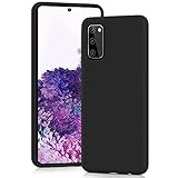 YATWIN für Samsung Galaxy S20 Hülle, Premium Silikon Handyhülle mit Kameraschutz, Seidig-Weicher Berühren Ultra Dünne Stoßfeste Kratzfeste Schutzhülle, Schw