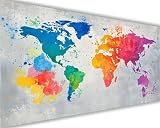 Weltkarte Malen Nach Zahlen Erwachsene Groß 70x140 cm,Malen Nach Zahlen Farbe,Kreativ Set für Erwachsene,DIY Handgemalt Ölgemälde Leinwand Kit mit Pinseln Acrylfarben,Home Dekor Frauen Geschenk L1233