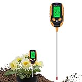 Mcbazel Bodenmessgerät 4-in-1 Bodentest Messgerät mit PH/Temperatur/Feuchtigkeit/Licht für Gartenarbeit, Rasen, Landwirtschaft und O