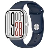 CZhkg Silikon Sportbänder für Redmi Watch 5 Strap, Silikonband Atmungsaktiv Bands Uhrenarmbänder Armbänd Einstellbar Ersatzarmbänd Wristband Schnellspanner Strap für Xiaomi Mi Band 9 Pro (Blau)
