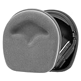 Geekria Shield Kopfhörer-Hülle für große Over-Ear-Kopfhörer, Ersatz-Hartschalen-Reise-Tragetasche mit Kabelaufbewahrung, kompatibel mit Sony, JBL, HyperX, B&W Headsets (Mikrofaser-Grau)