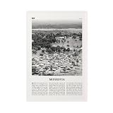 NEOHI Monrovia Schwarz-Weiß, Liberia, Afrika, Retro-Stadtkarte, Reiselandschaft, Leinwand, modernes Poster, Wandkunstdrucke, Gemälde, Wohnzimmer, Schlafzimmer, Dekoration, 30 x 45