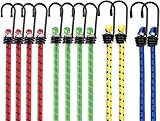 10x Expander mit Haken & Gepäckspanner - Spanngummis & Gummiseile mit Haken zur Befestigung - div. Längen - extra starker Haken - Autozubehö