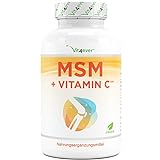 MSM 2000mg - 365 Tabletten - Mit natürlichem Vitamin C aus Acerola - Ohne Zusätze - 6 Monate Vorrat - Hochdosiert - Laborgeprüft - Veg