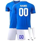 2025/2026 Fußballtrikot-Set für Erwachsene und Kinder – Personalisiertes Nationalmannschaftstrikot (personalisierbar mit Name und Nummer) Geschenk für Training und Fußball IT-01