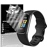 TECHGEAR [4 Stück Schutzfolie Kompatibel mit Fitbit Charge 5 [Screen Angel] [Abdeckung der Vollbildanzeige] [Full Screen] [HD Clear] [Verstärkt und flexibel] TPU Film Display