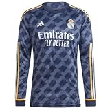 adidas Herren adidas Real Madrid 23/24 Langarm-Auswärtstrikot, Legend Ink, XXL