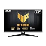 ASUS TUF Gaming VG32UQA1A - 31,5 Zoll 4K UHD Monitor - 160 Hz, 1ms MPRT, FreeSync Premium, GameFast Input, DisplayHDR 400 - VA Panel, 16:9, 3840x2160, DP 1.4 DSC, HDMI 2.1, USB, ergonomisch, Speak