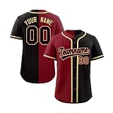 Individuelles Baseballtrikot Personalisierte Baseball-Trikots Baseball-Shirts Baseball Sportuniform für Männer Frauen Jugendliche Druck-Namennummern Button-Down Baseball Jersey Shirt Kleidung