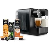 Tchibo Cafissimo „milk“ Kaffeemaschine Kapselmaschine inkl. 30 Kapseln für Caffè Crema, Espresso, Kaffee und Milchspezialitäten, Schw