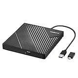 Amicool Externes DVD Laufwerk Extern USB 3.0 USB C CD Laufwerk für Laptop Desktop PC MacBook Externer DVD Brenner Windows 7/8.1/10/11 Linux Mac OS CD/DVD Player Tragbar +/-RW ROM Optisches D
