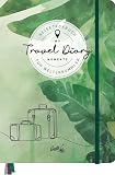 GuideMe Reisetagebuch Travel Diary „Dschungel“: Tagebuch zum Ausfüllen mit freien Seiten, Sammeltasche, Stickerbogen & 3 Leseb