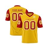 Personalisiert American Football Trikots mit Name Nummer,Benutzerdefinierte Rugby Trikot T-Shirt für H