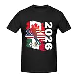 Generisch Cup 2026 America Herren Fußball Fans T-Shirt Rundhals Leichte Kurzarmoberteil Freizeitshirt Streetwear Bequeme Atmungsaktiv Arbeitshirt Sportshirt Laufshirt Sweatshirt Training