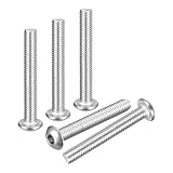 DTGN M4-0,7x30mm Innensechskantschrauben mit Linsenkopf - 50er Pack - Gut für Rennrad, Mountainbike, Auto, Motorrad - 304 Edelstahl weiß lackiert - Sechskant-Antriebsbefestigung